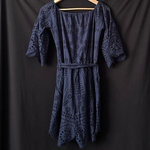 Sperry Eyelit Lace Off The Shoulder Romper
